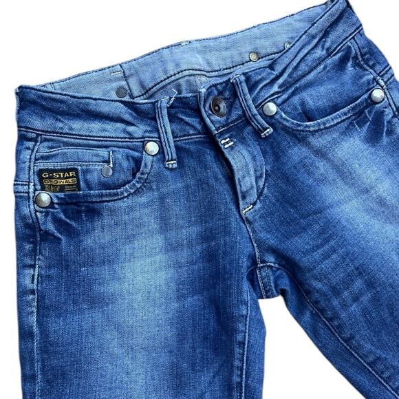 Y2K G Star Edgy Low Rise Slim Leg Edgy Retro Punk Skinny Jeans 25X32 - Picture 4 of 7